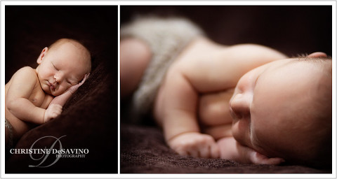 Newborn boy sleeps - NJ Newborn Photographer