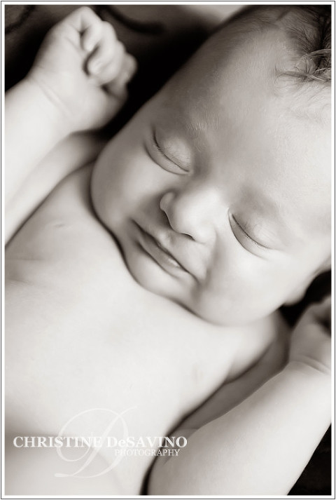 Close up of baby boy - NY Newborn Photographer