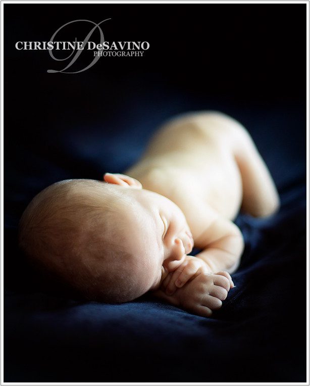 Peaceful newborn sleeping - NJ Newborn Photographer