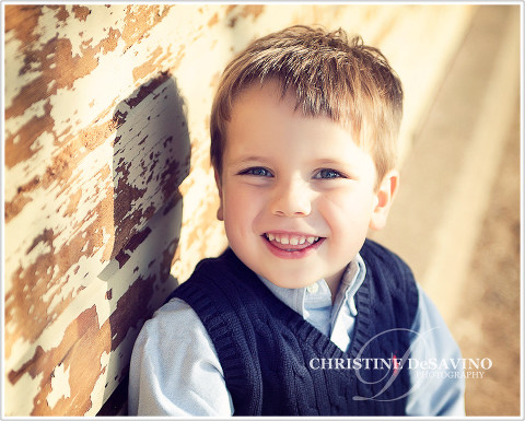 Boy smiling big - NJ Children's Photographer