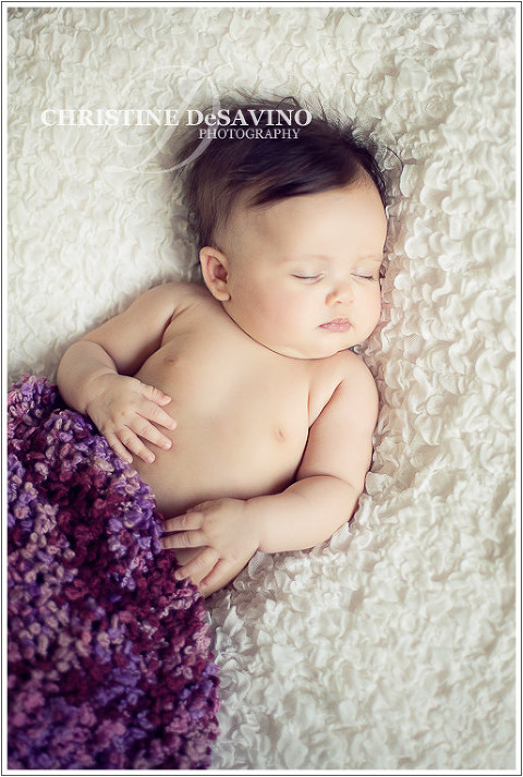 Sleeping baby girl - NY Baby Photographer