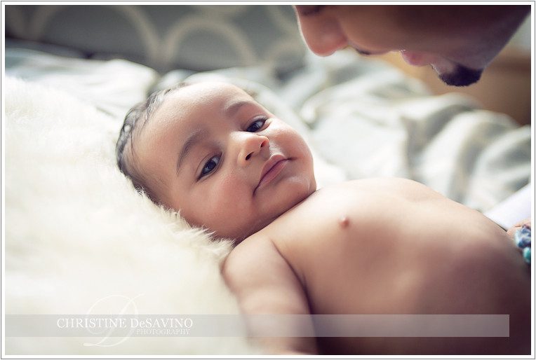 Baby boy on fur - New Jersey Baby Photograper