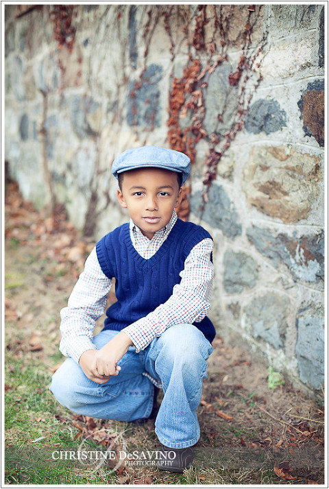 Boy in blue cap - NY Child Photographer