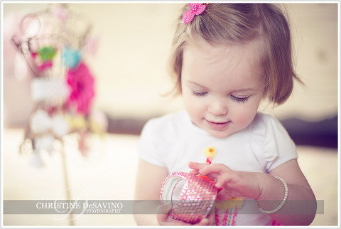 Girl with sequined slipper - NJ Baby Photographer