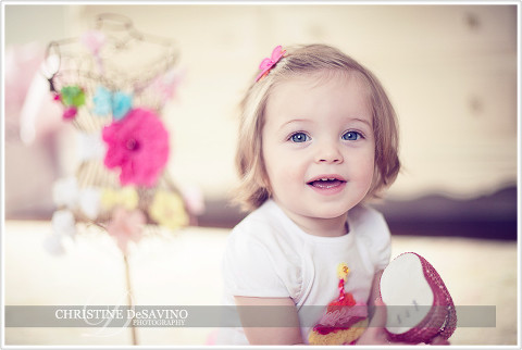 Girl and bows - NJ Baby Photographer