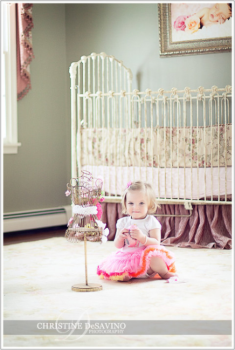 One year old girl in her room - NJ Baby Photographer