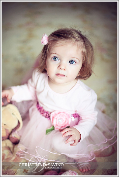 Beautiful baby girl in pink - NJ Baby Photographer