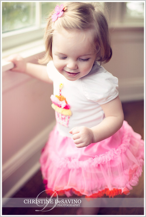 Beautiful girl with a flower barrette  - NJ Child Photographer