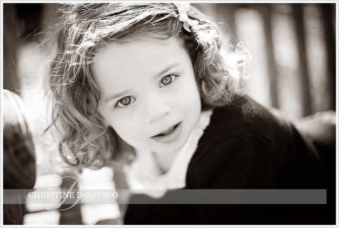 Black and white close up of beautiful girl - NJ Child Photographer