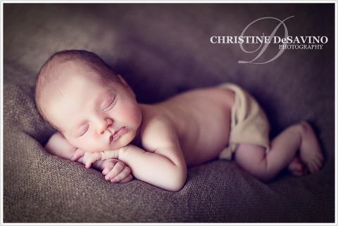 Newborn girl peacefully sleeping - NJ Newborn Photographer