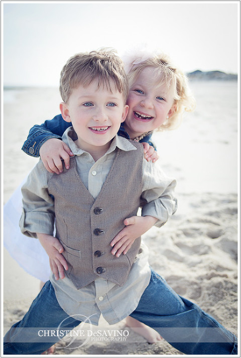 Twins on the beach - NJ Beach Photographer