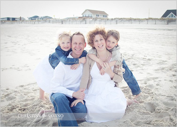 Beautiful family on the beach - NJ Beach Photographer Beautiful family on the beach - NJ Beach Photographer