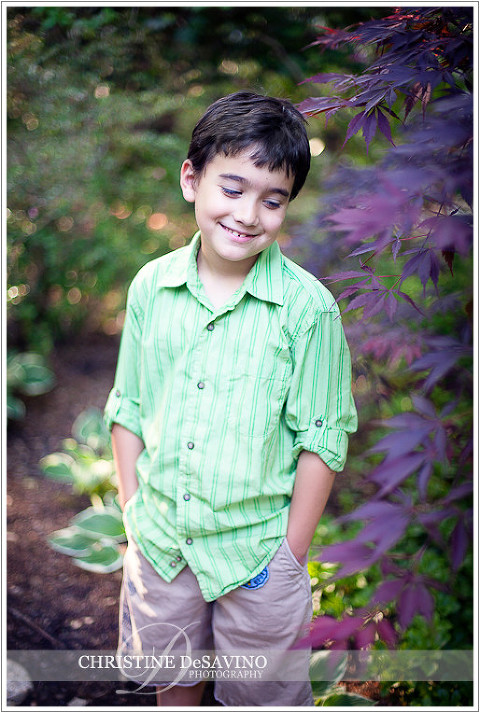 Boy smiling with hands in pockets - NJ Child Photographer