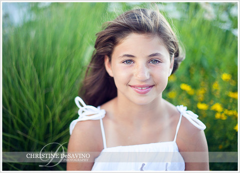 Beautiful girl with flowers - NJ Children's Photographer