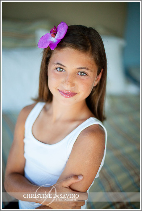 Beautiful girl with bow - NJ Child Photographer