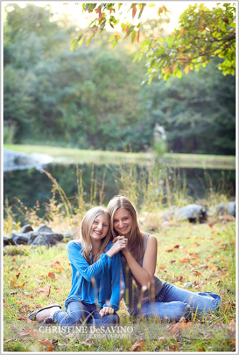 Sisters holding hands - NY Portrait Photographer