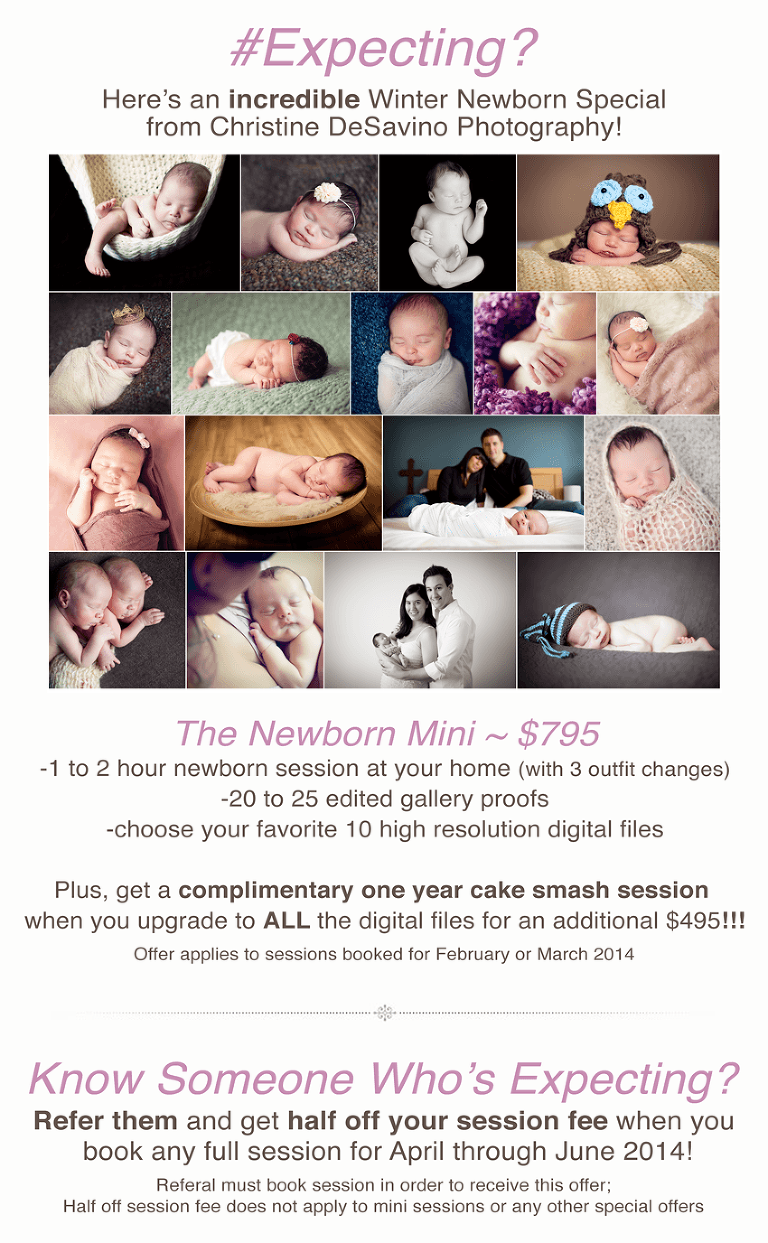 Winter Newborn Mini-Session - NJ Newborn Photographer - Christine DeSavino