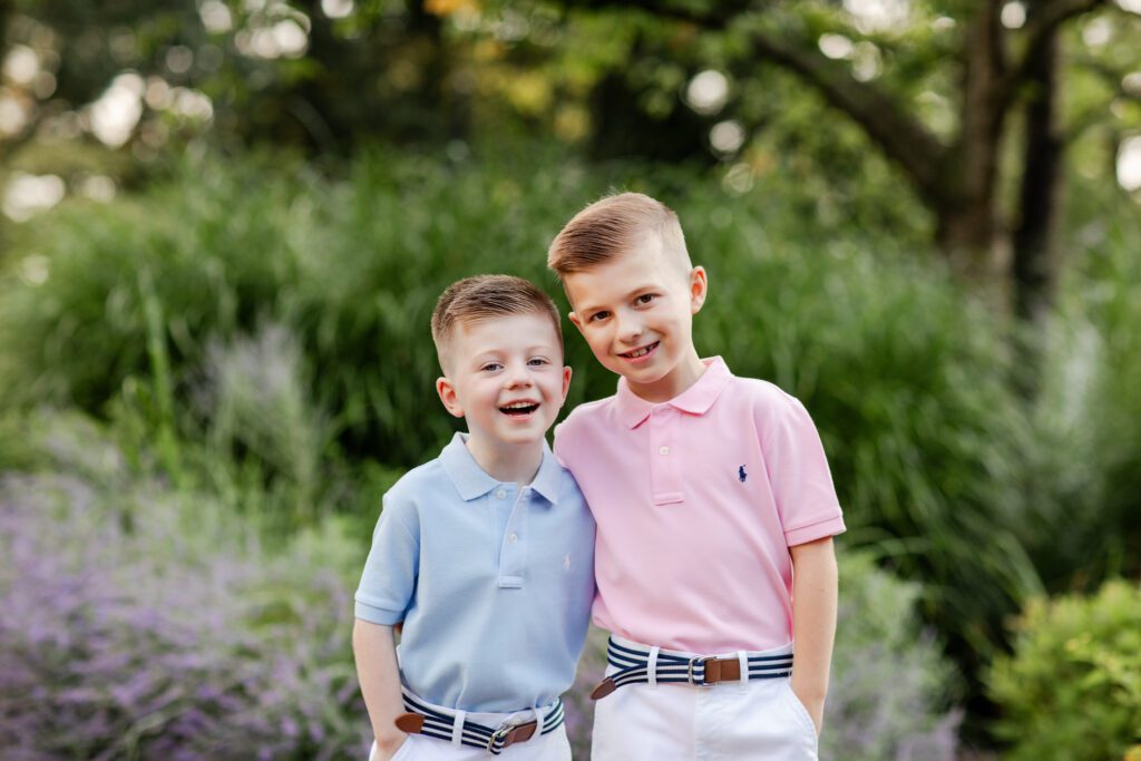 handsome brothers pose for photo shoot